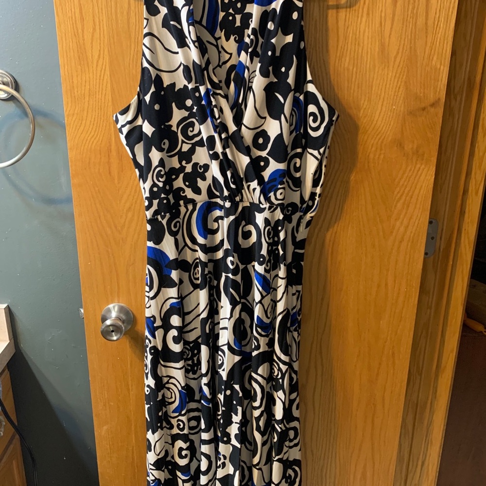 Maggy Boutique - Size 14 - Blue/Black/White Dress